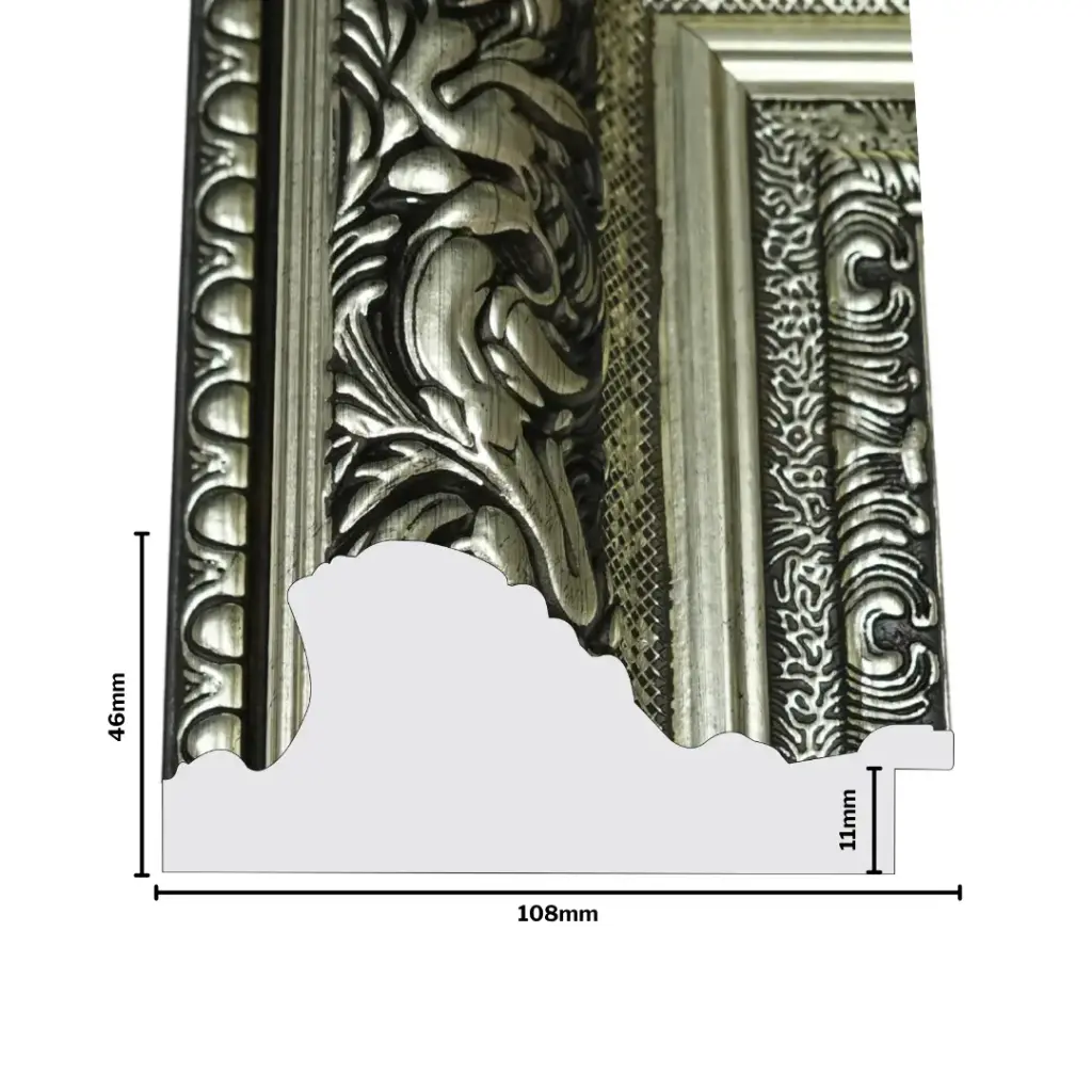 PS Moulding W 108 X H 46 X L 2900mm Silver