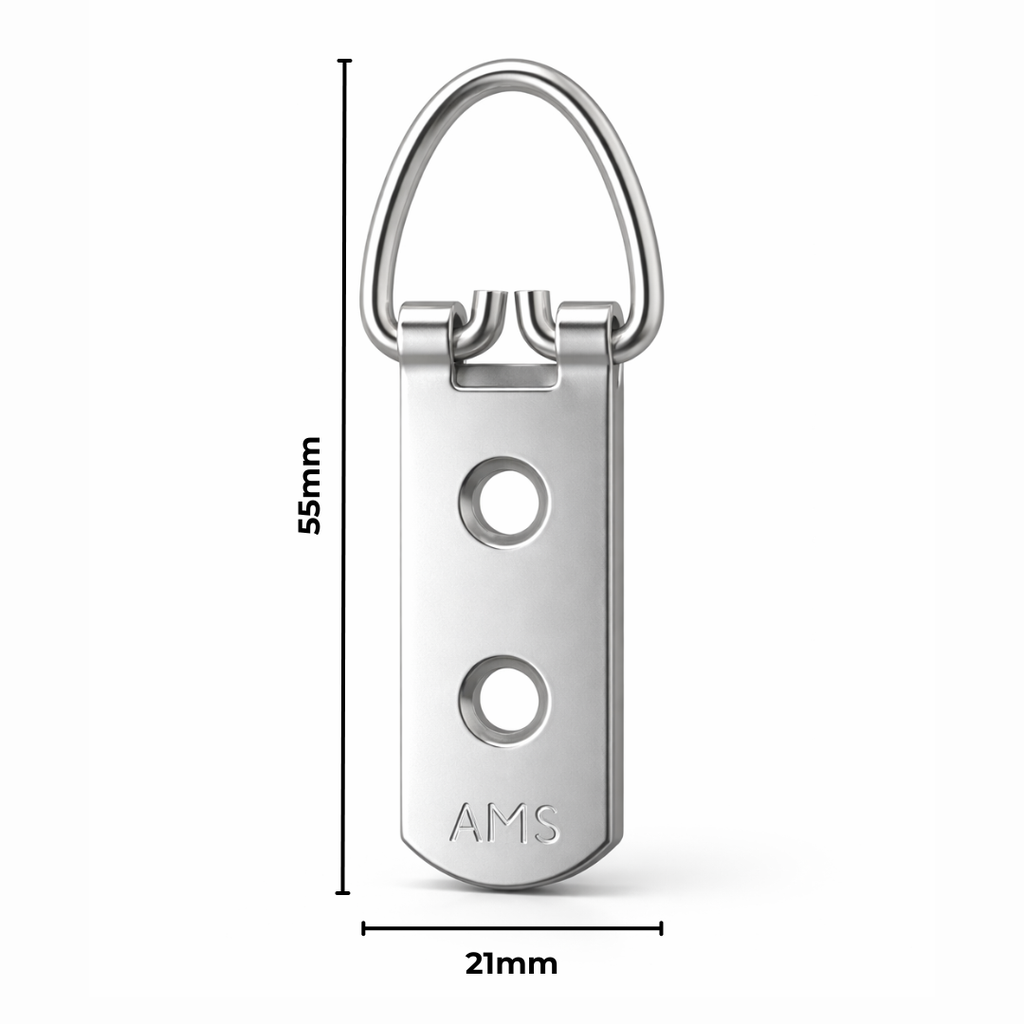 Hanger 2 Hole Strap Ams 21X55mm 100 Pack Silver