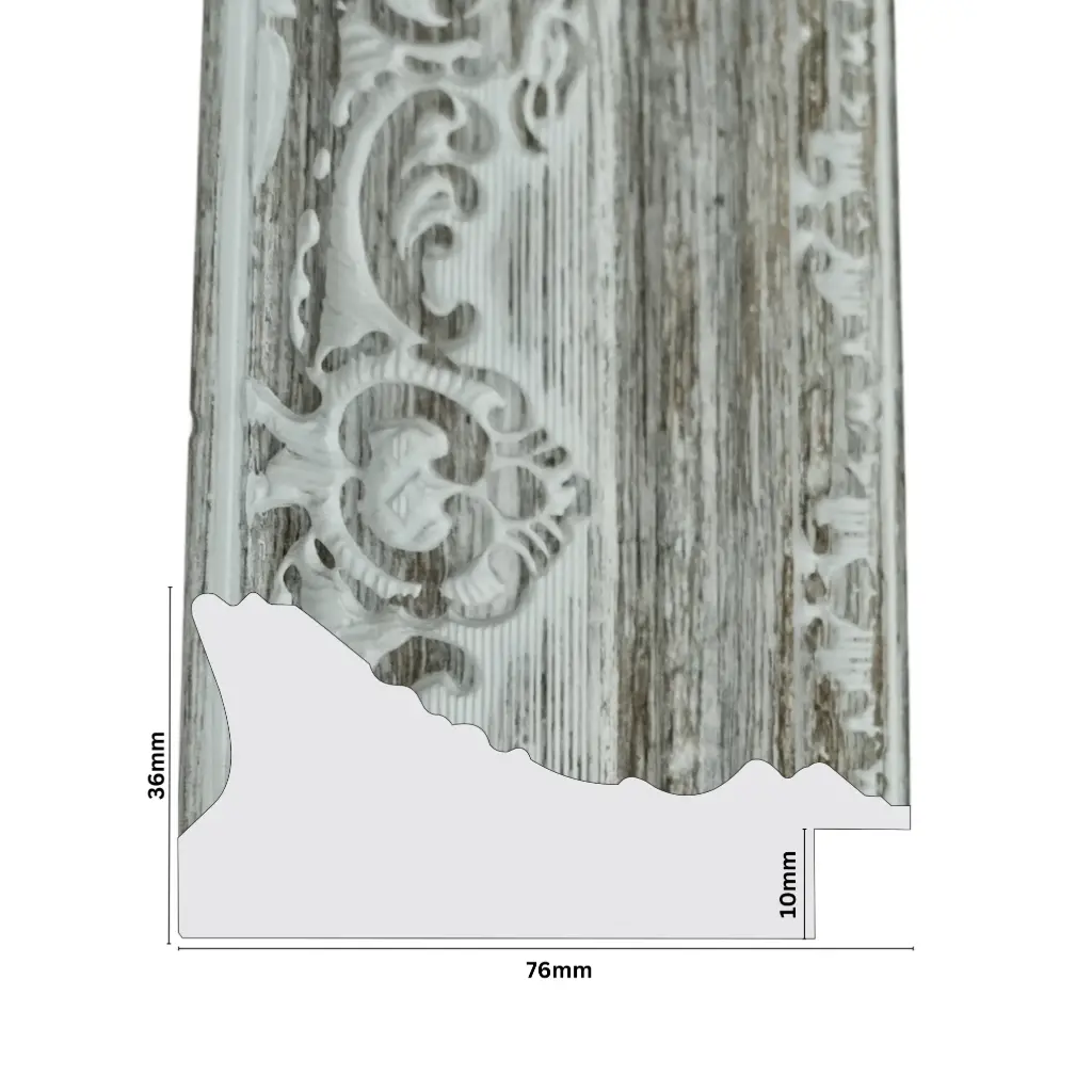 PS Moulding W 76 X H 36 X L 2900mm Antique White Wash