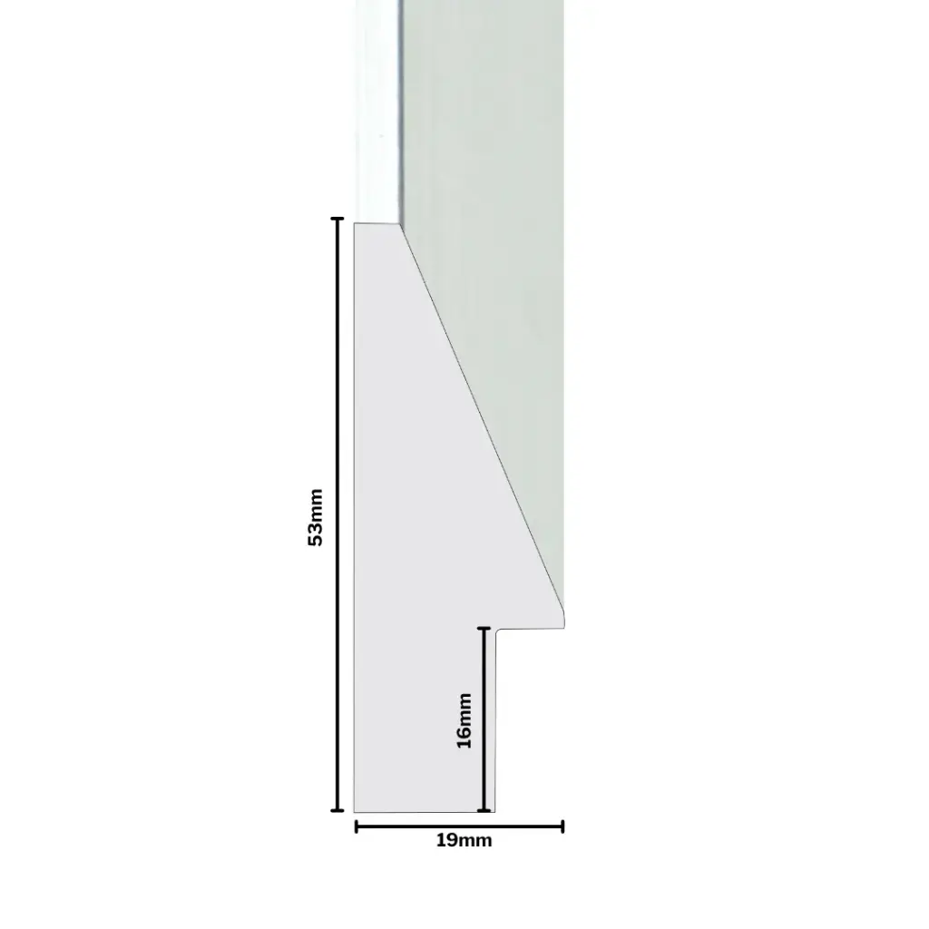 PS Moulding W 18 X H 53 X L 2900mm Silver