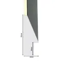 PS Moulding W 18 X H 53 X L 2900mm Black & Gold Top