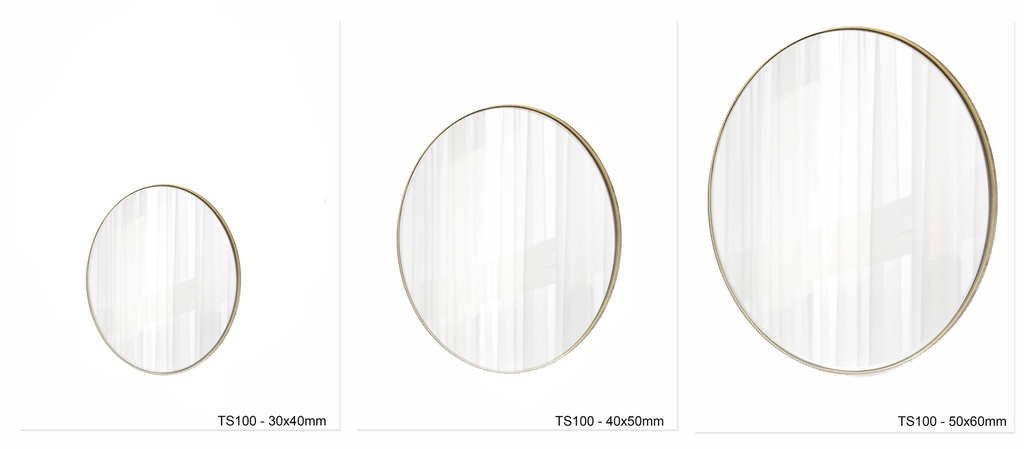 TS100 - 16F-572 (30X40 + 40X50 + 50X60) 3 SET OVAL GOLD