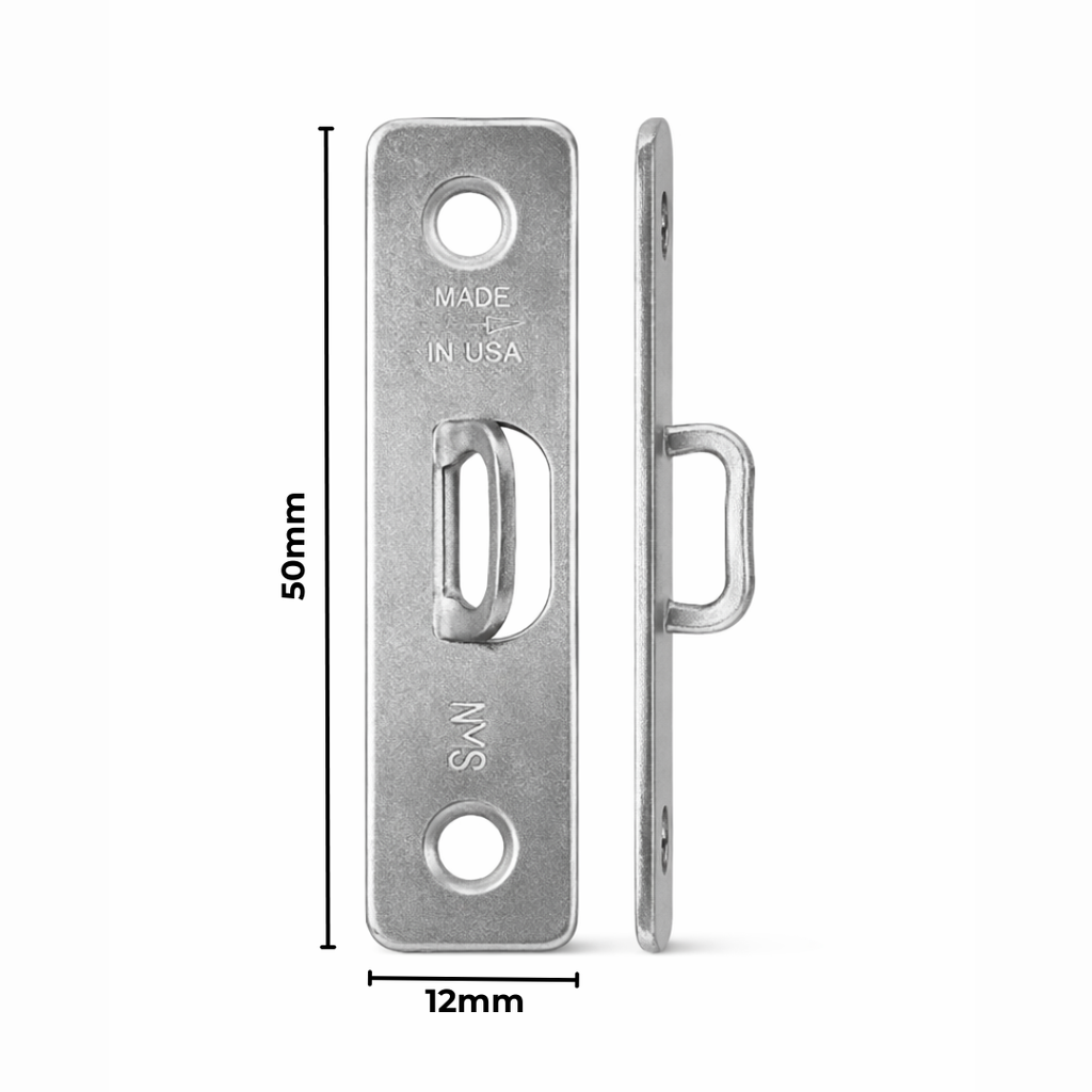 Hanger 2 Hole Steel Wire 12X50mm 100 Pack Silver﻿