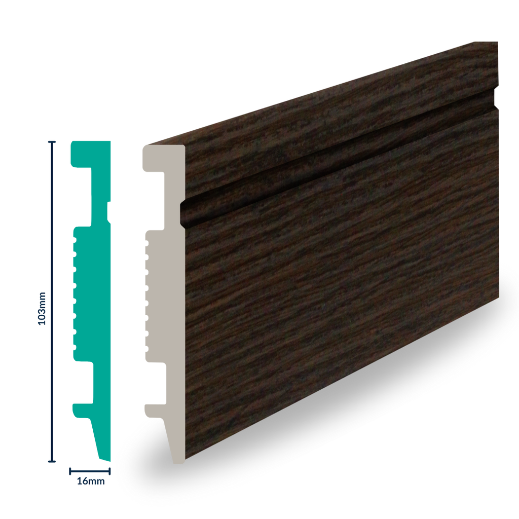HDPS Skirting H 103 X W 16 X L 2700mm Imbuia