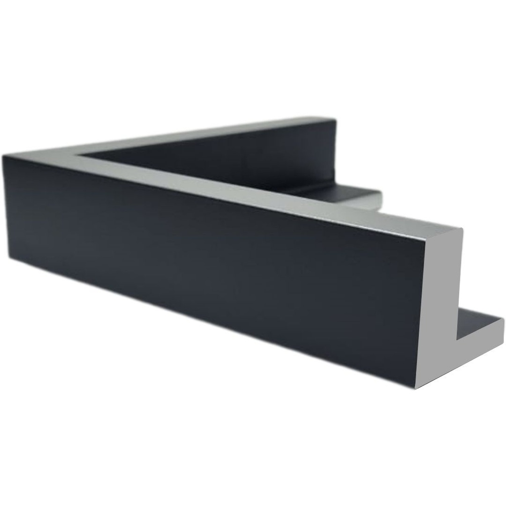 PS Moulding W 52 X H 45 X L 2900mm Black & Silver (Canvas Floater 33Mm) Dual Face 10/20Mm