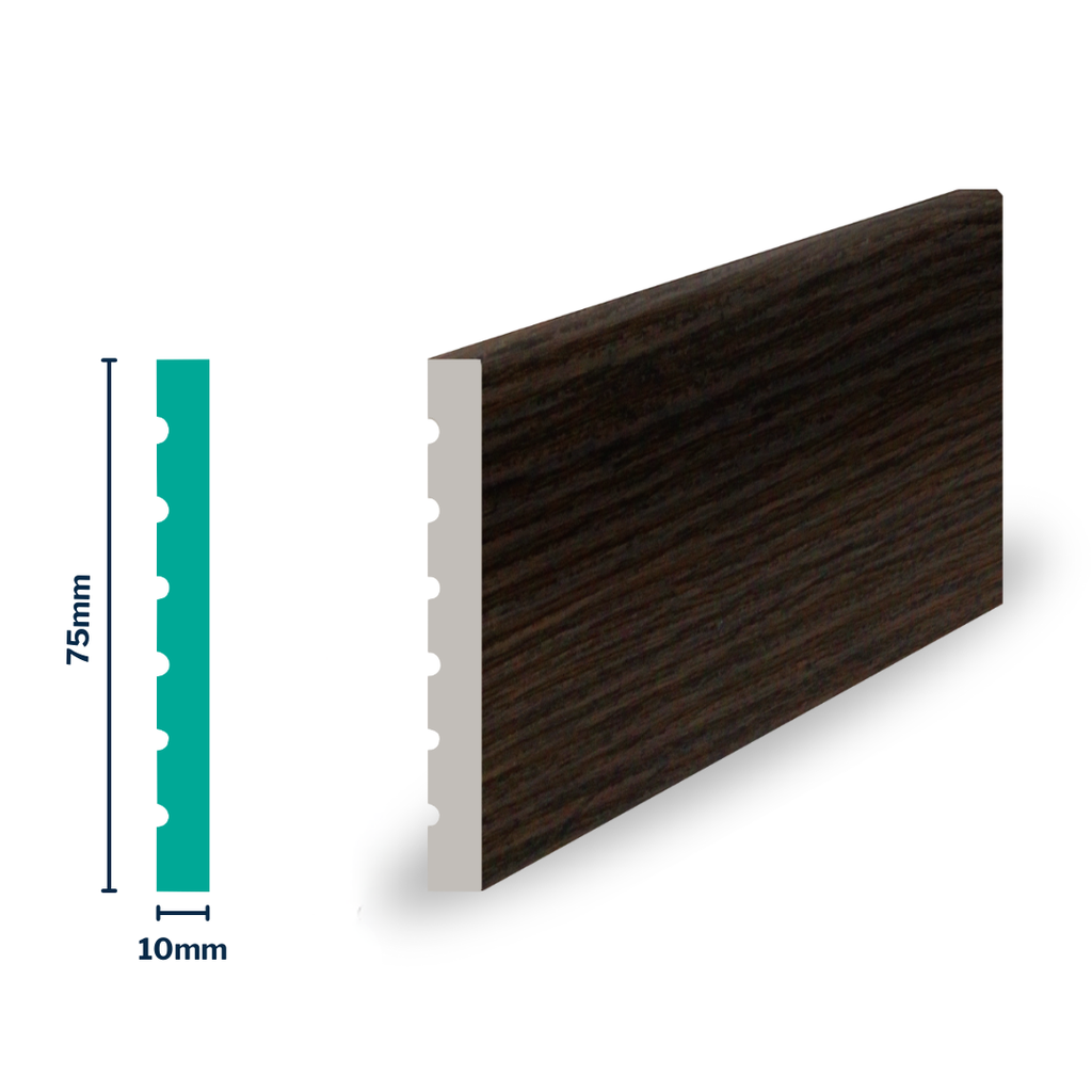 HDPS Skirting H 75 X W 10 X L 2700mm Imbuia