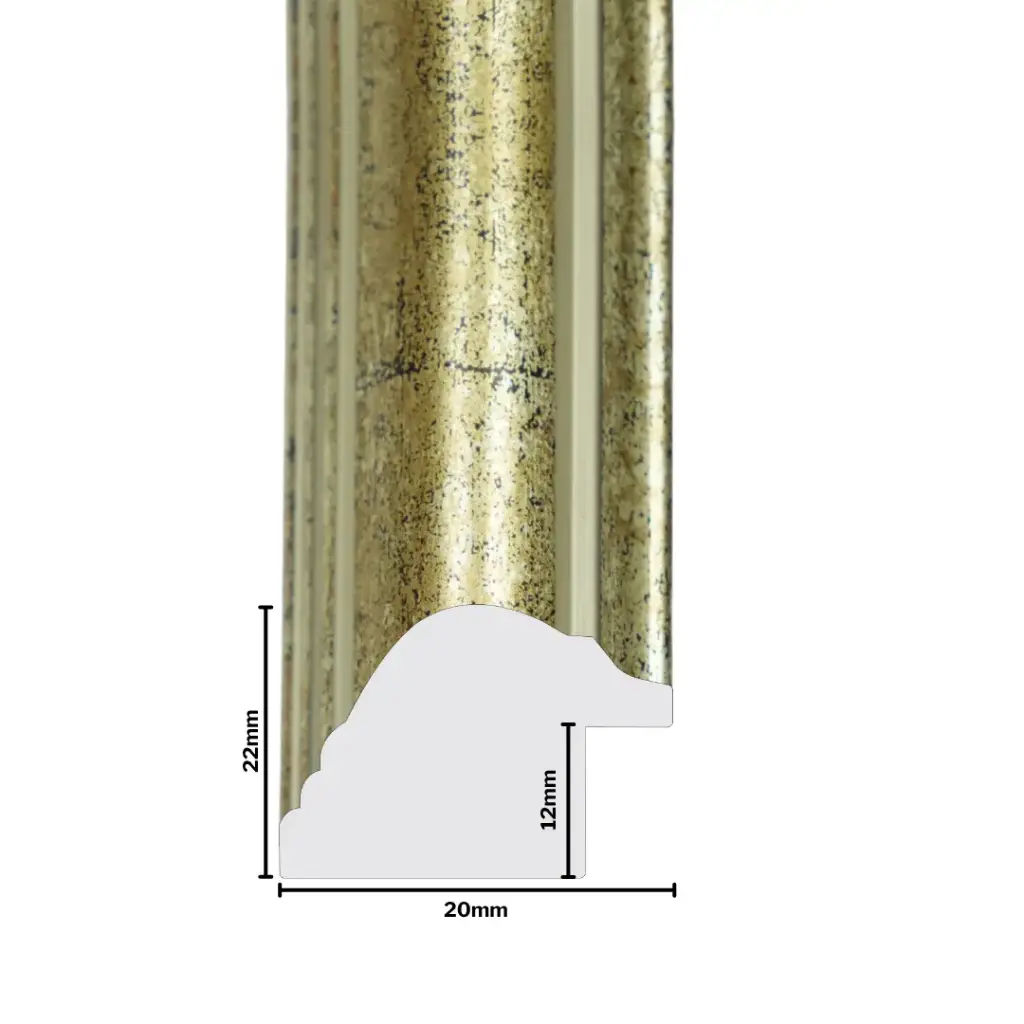 PS Moulding W 20 X H 22 X L 2900mm Antique Silver