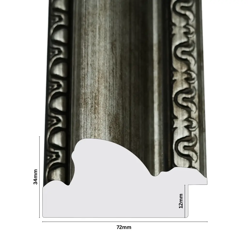 PS Moulding W 72 X H 34 X L 2900mm Pewter