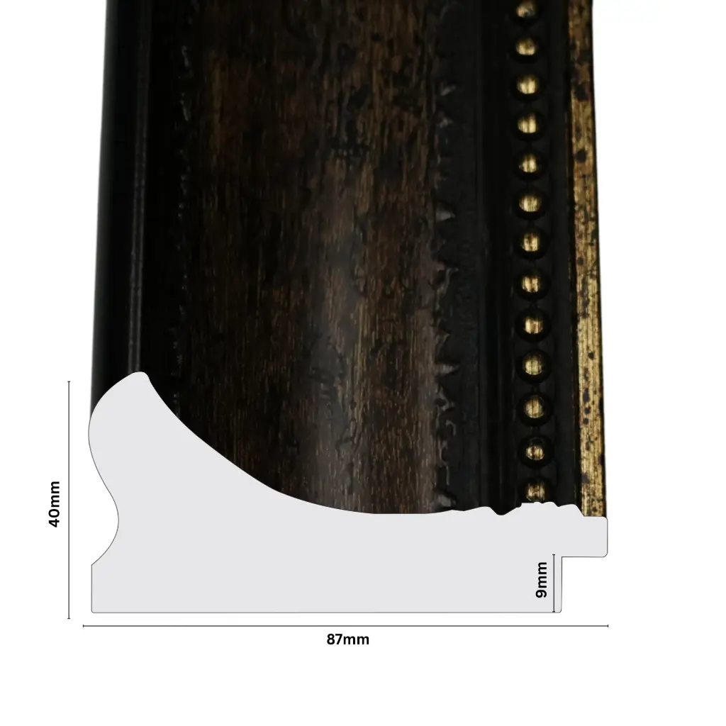 PS Moulding W 87 X H 40 X L 2900mm Medium Woodstain