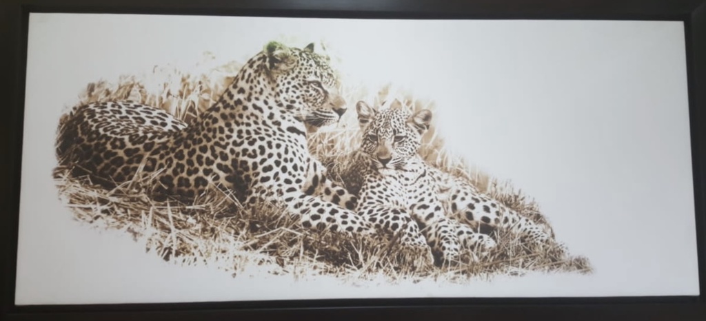 PRINT LEOPARD & CUB 750X1700MM