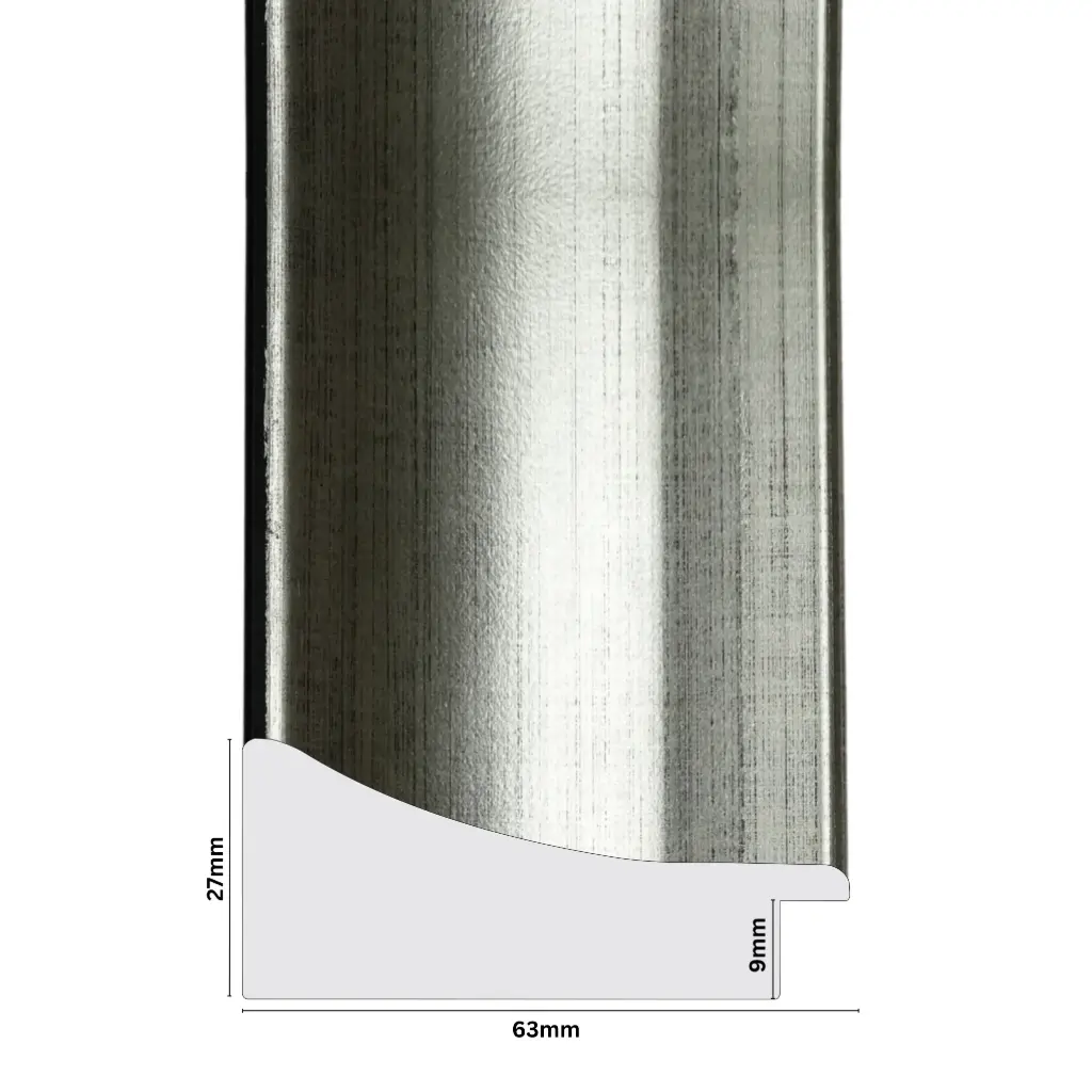 PS Moulding W 63 X H 27 X L 2900mm Silver