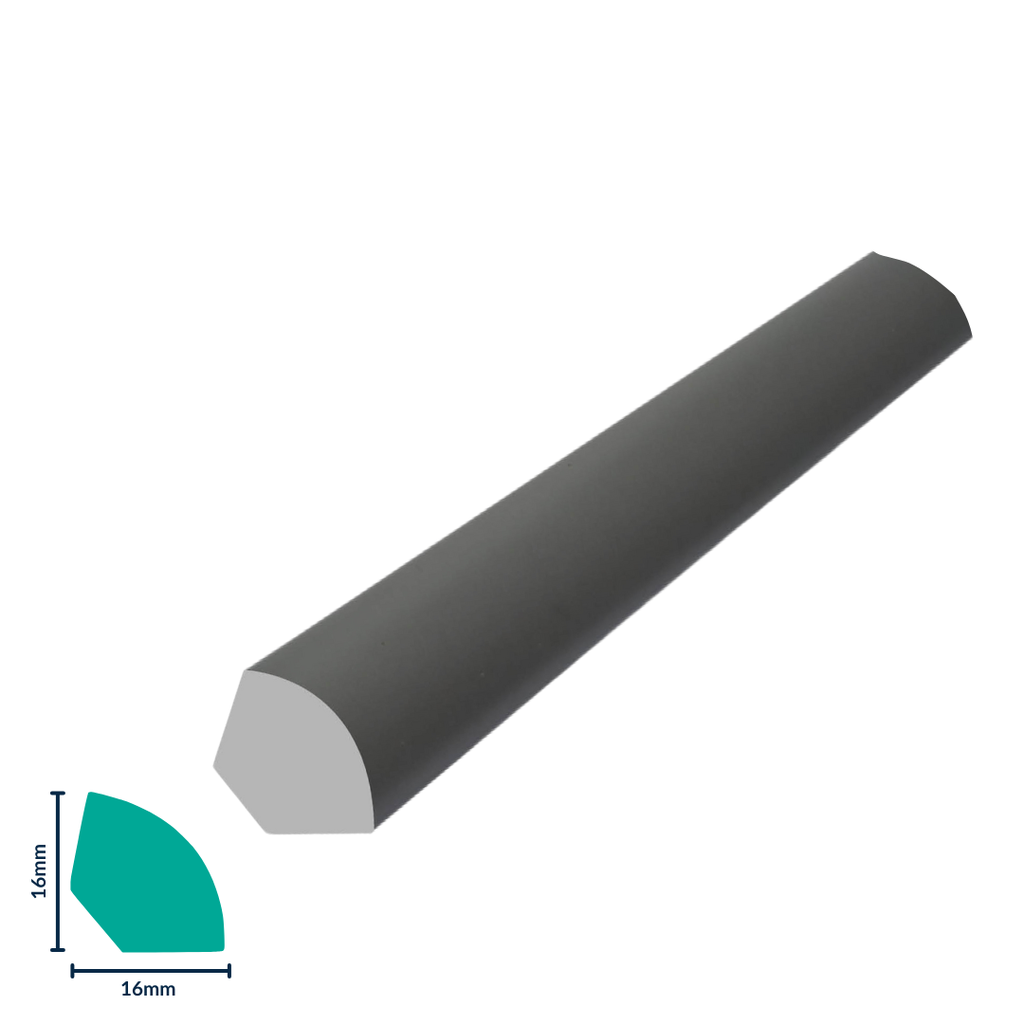 HDPS Quarter Round H 16 X W 16 X L 2700mm Castle Grey