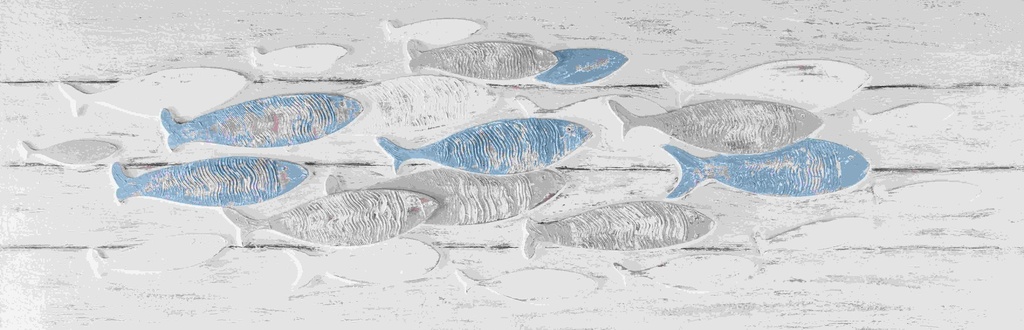 Oil On Canvas Fish 500X1500mm