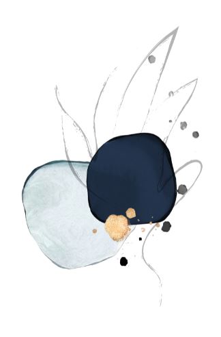 Print On Canvas Water Blobs 600X900mm