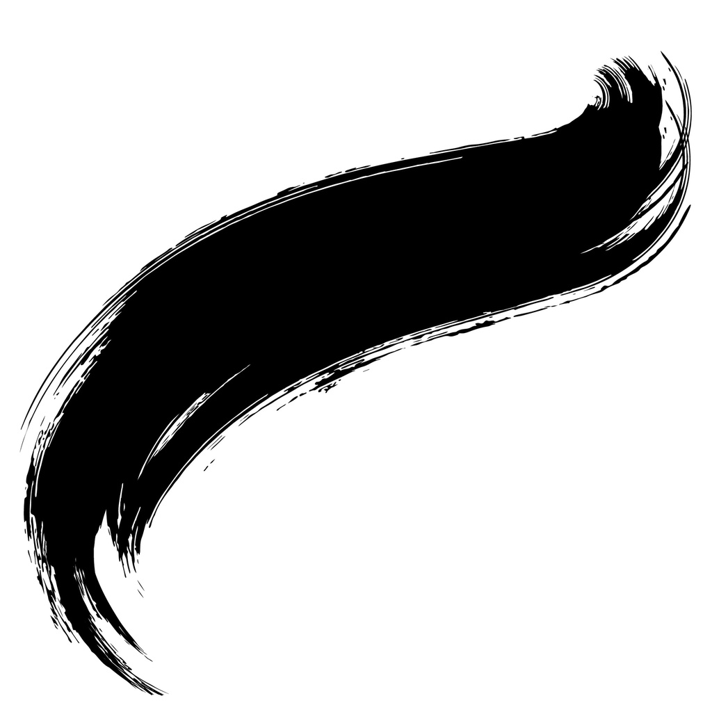 PXM075 - BLACK BRUSH STROKE I (800 X 800)