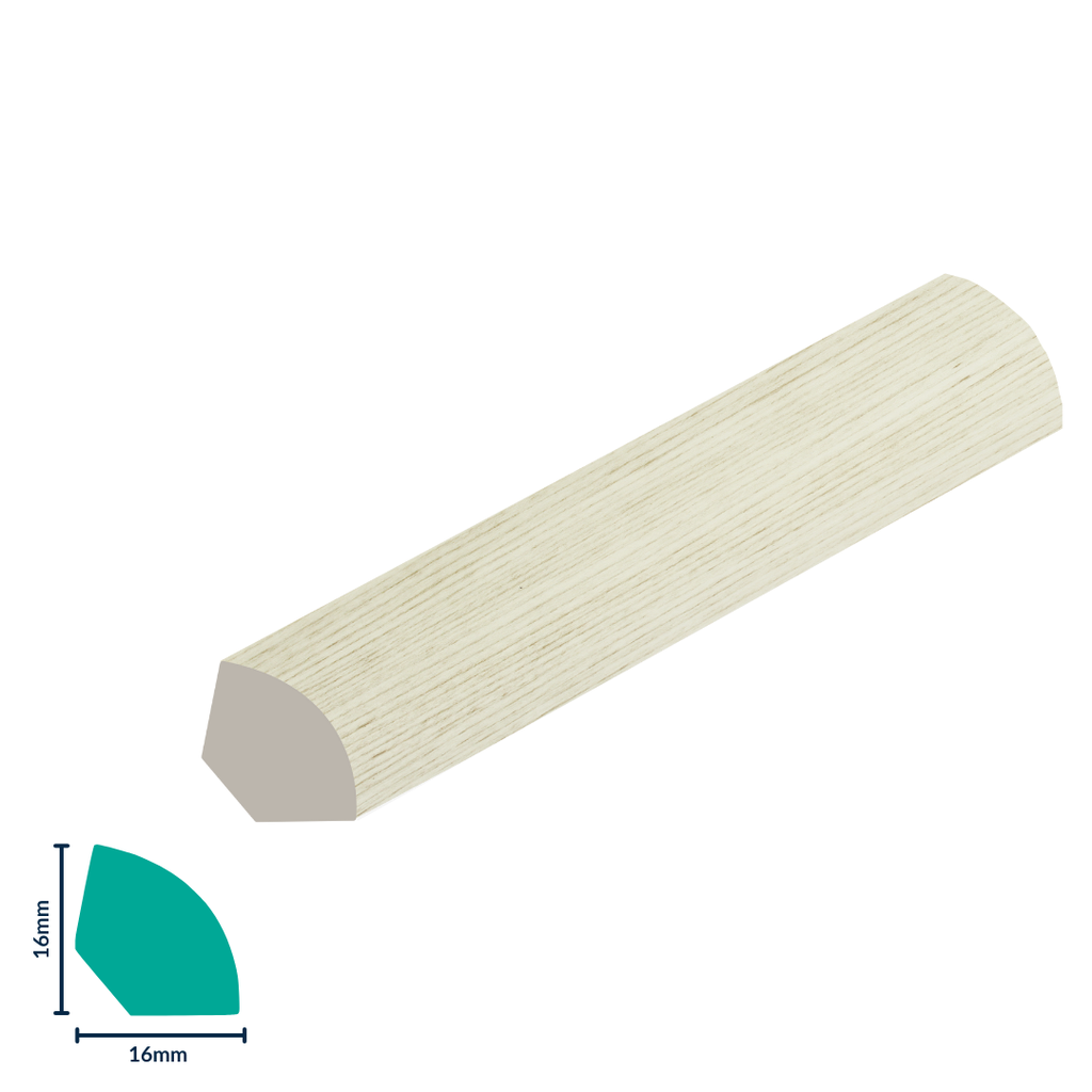 HDPS Quarter Round H 16 X W 16 X L 2700mm Limed Oak