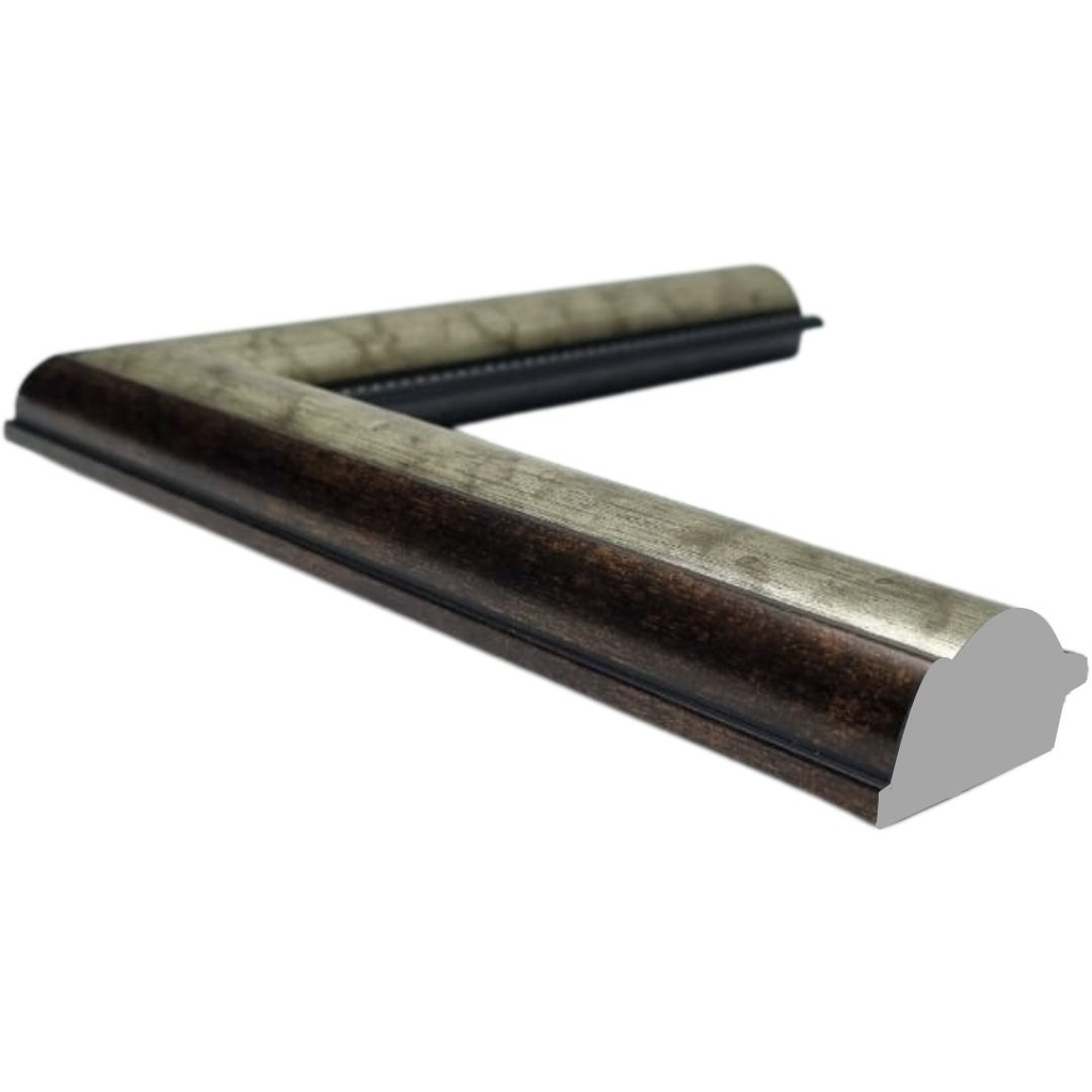 PS Moulding W 43 X H 21 X L 2900mm Silver & Bronze