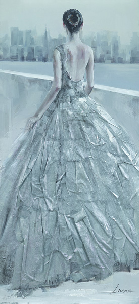 Oil On Canvas Lady 700X1500mm