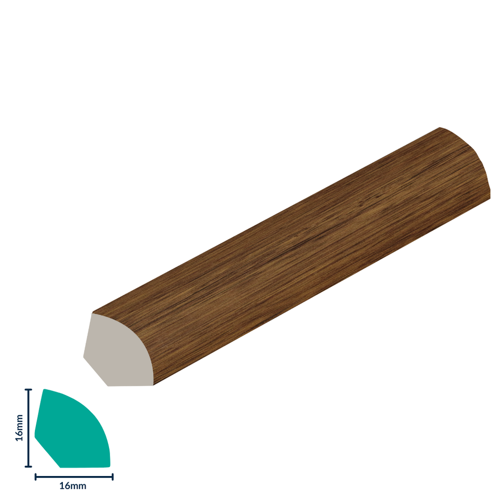 HDPS Quarter Round H 16 X W 16 X L 2700mm Coffee Bamboo