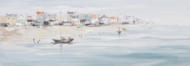 Oil On Canvas Beach 500X1500mm