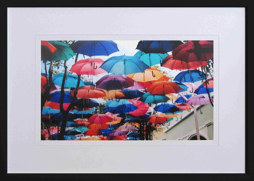 Framed Print Umbrellas 1200X900mm