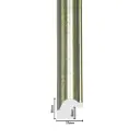PS Moulding W 19 X H 15 X L 2900mm Gold & Silver