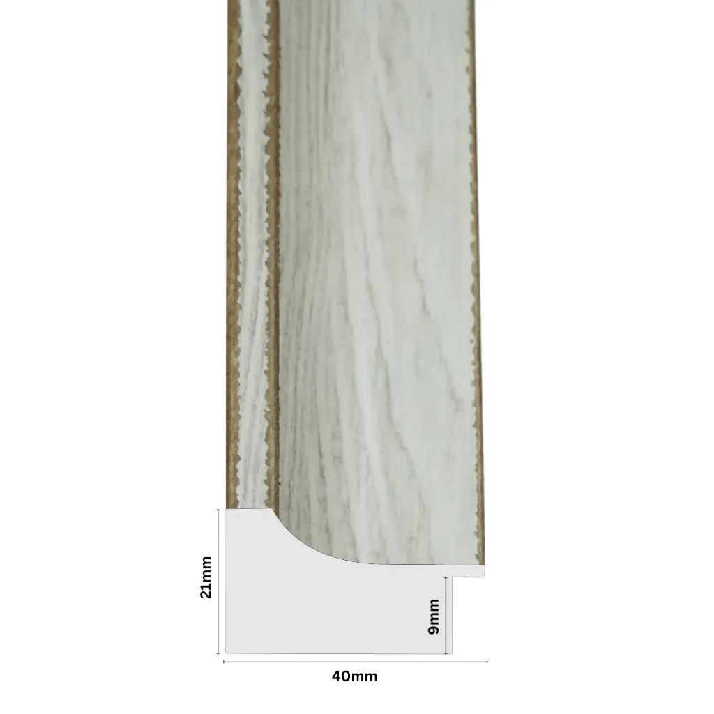 PS Moulding W 40 X H 21 X L 2900mm White Wash
