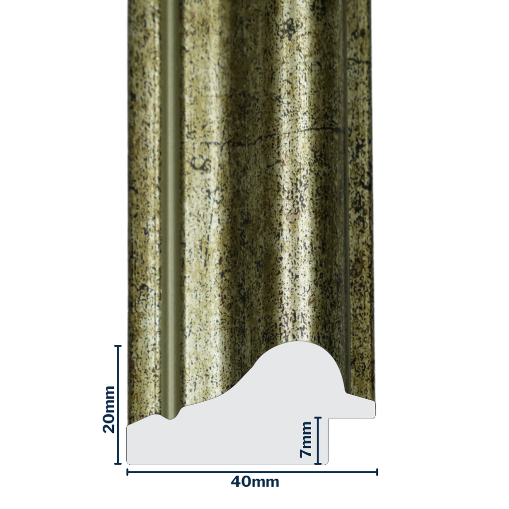 Q-Moulding W 40 X H 20 X L 2900mm Antique Silver