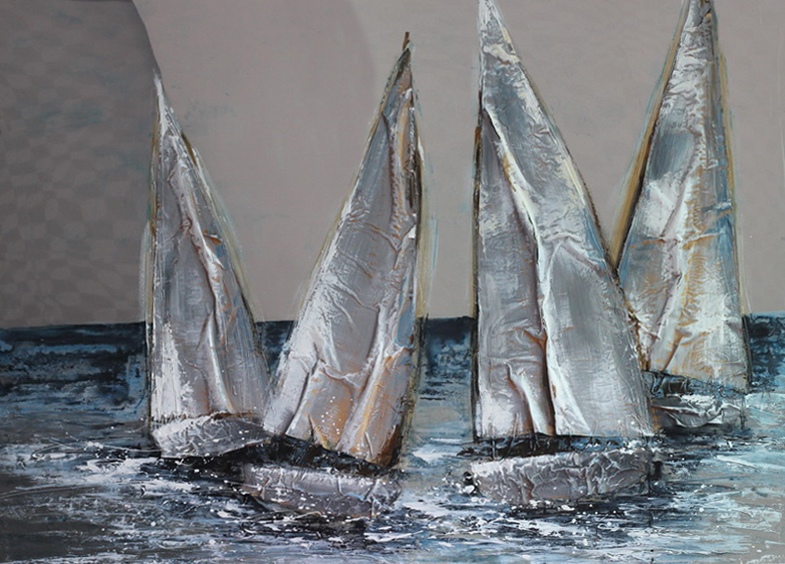 Oil On Canvas Boats 900X1200mm