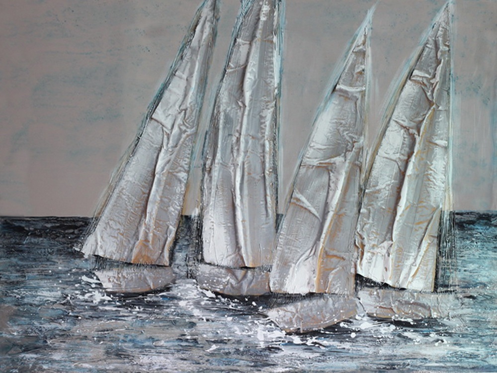 Oil On Canvas Boats 900X1200mm