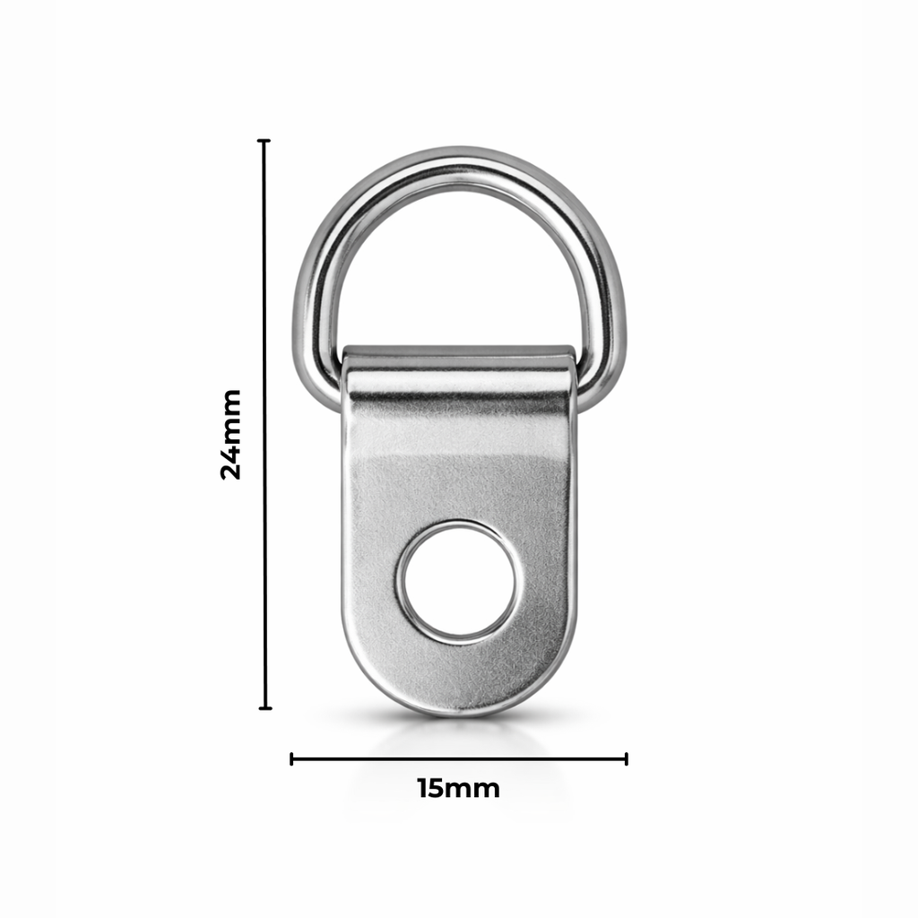 Hanger D-Ring 15X24mm 100 Pack Silver
