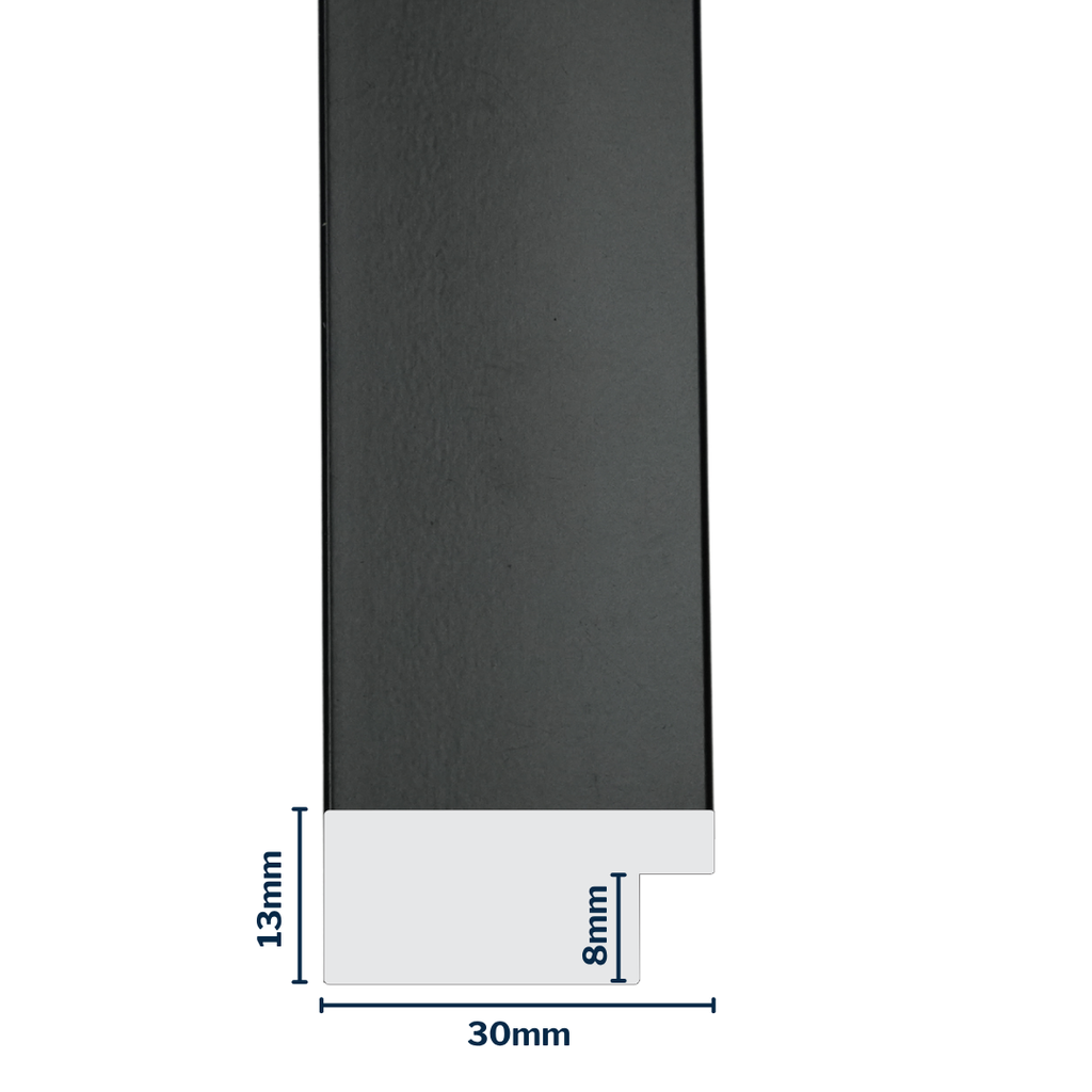Q-Moulding W 30 X H 13 X L 2900mm Black