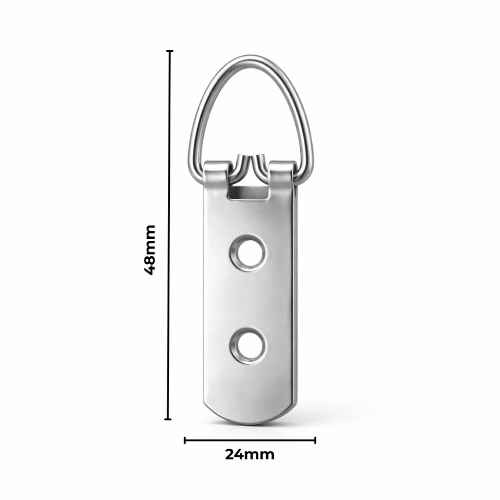 Hanger 2 Hole Strap 24X48mm 100 Pack Silver