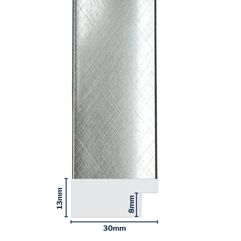 Q-Moulding W 30 X H 13 X L 2900mm Bright Silver