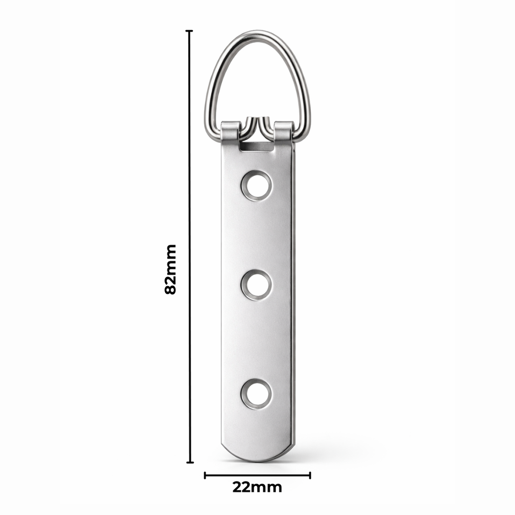 Hanger 3 Hole Strap 22X82mm Pack Silver