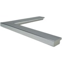 PS MOULDING W 30 X H 13 X L 2900MM BRIGHT SILVER