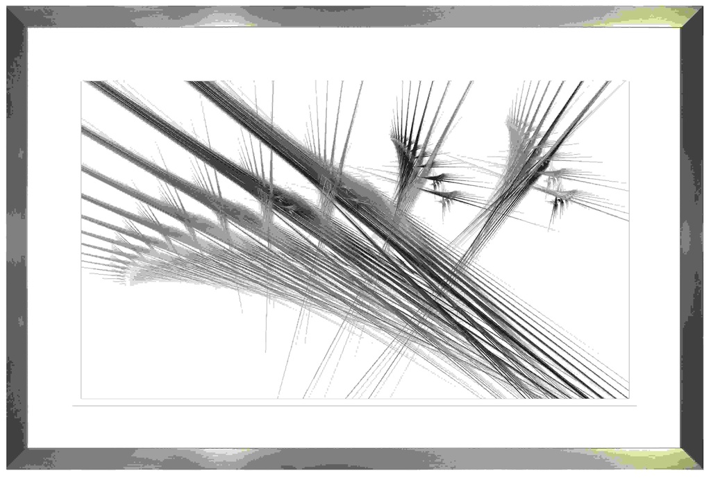 Framed Print Abstract Black 1065X1465mm
