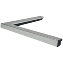 PS MOULDING W 20 X H 15 X L 2900MM CROSSED BRUSH SILVER