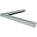 PS Moulding W 20 X H 15 X L 2900mm Crossed Brush Silver
