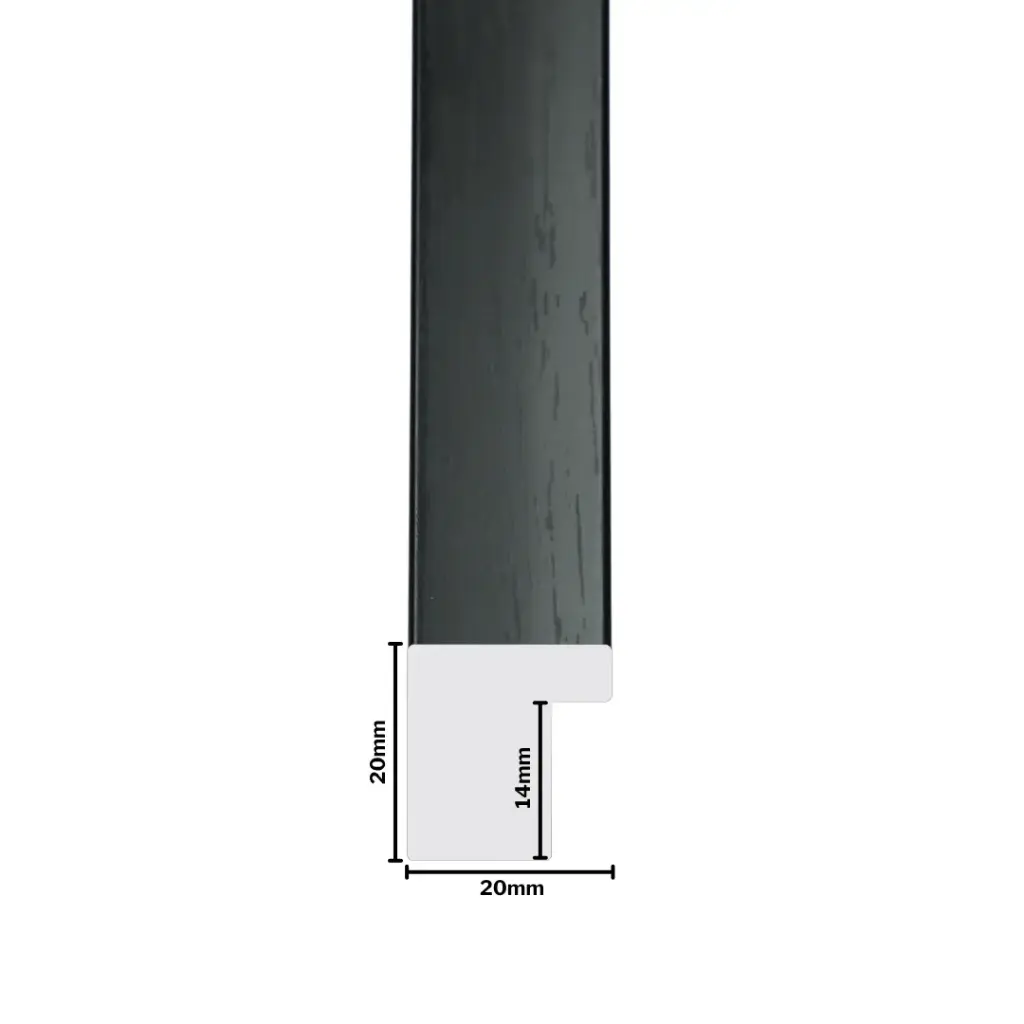 PS Moulding W 20 X H 20 X L 2900mm Black