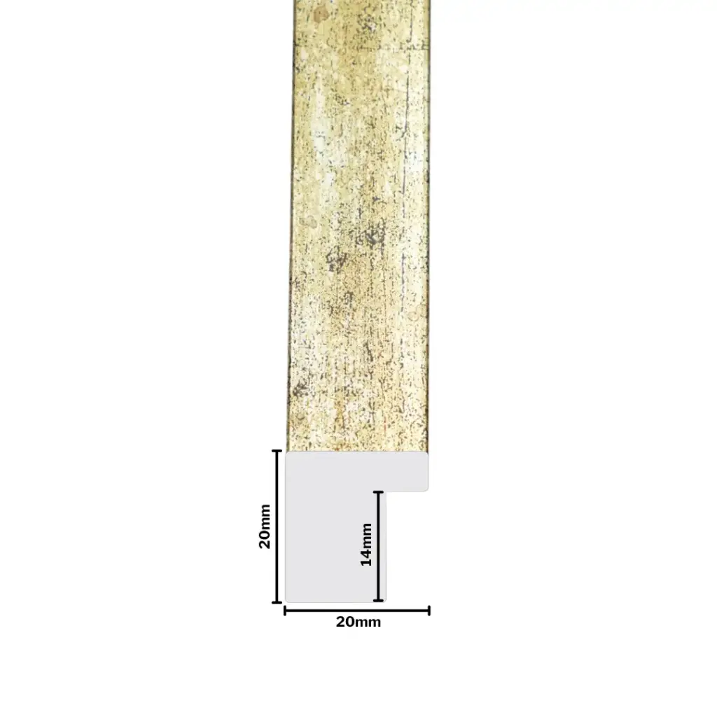 PS Moulding W 20 X H 20 X L 2900mm Antique Silver