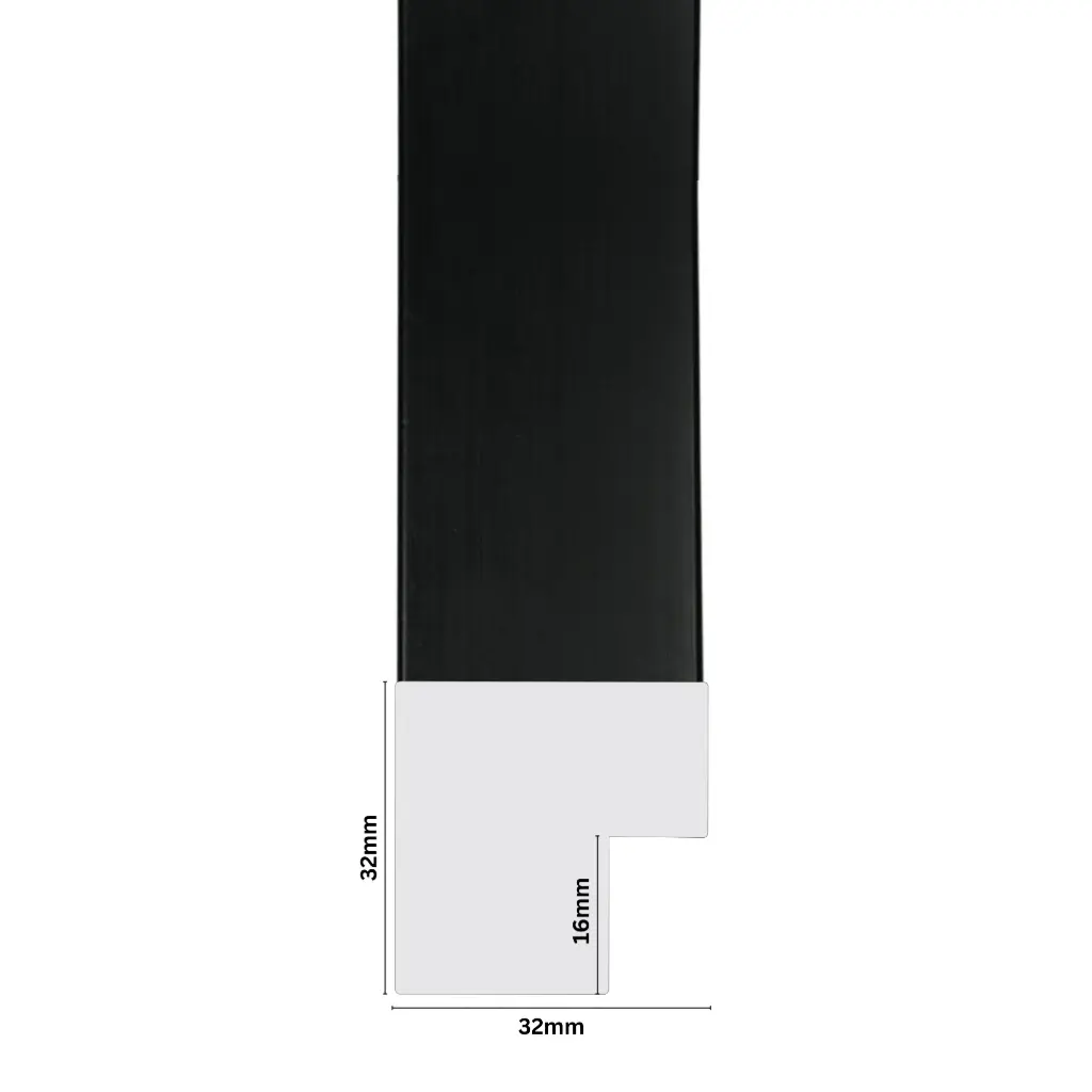 PS Moulding W 32 X H 32 X L 2900mm Black