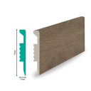 [3015Y-S] HDPS Skirting H 75 X W 17 X L 2700mm Cashew