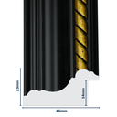 Q-Moulding W 46 X H 23 X L 2900mm Black