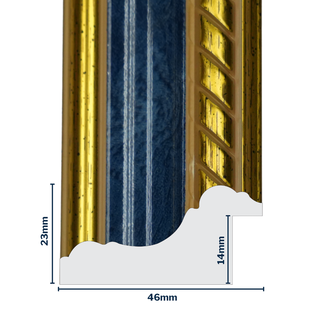 Q-Moulding W 46 X H 23 X L 2900mm Blue