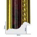 Q-Moulding W 46 X H 23 X L 2900mm Burgandy