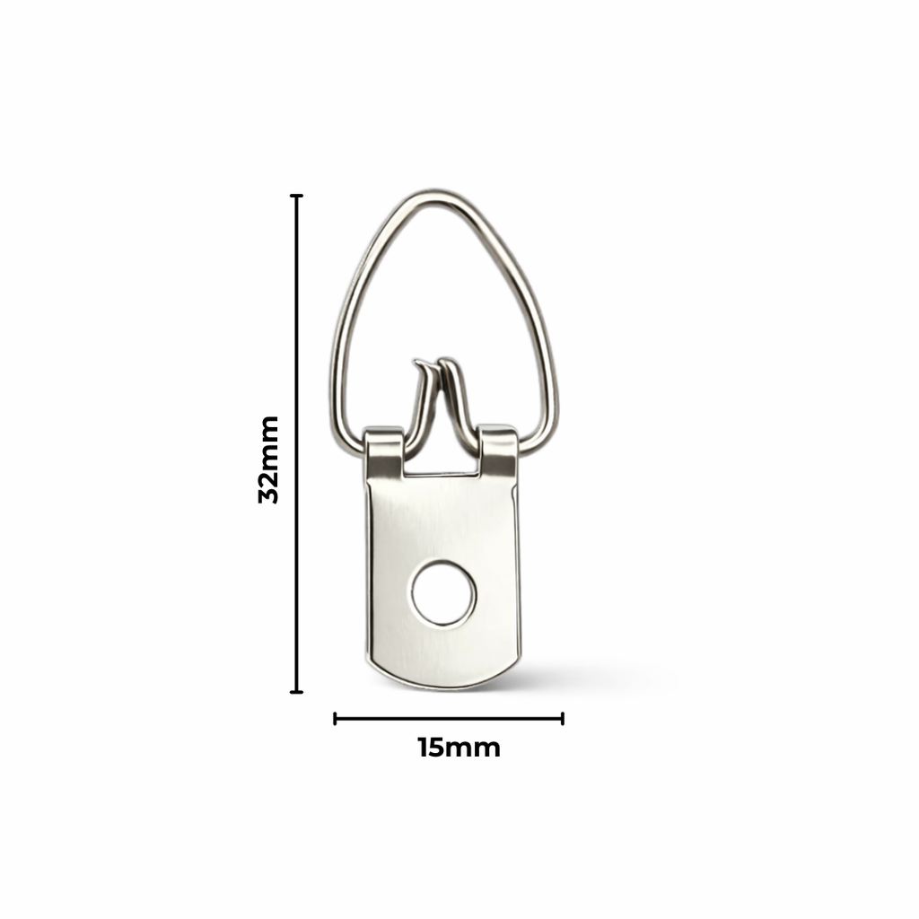 Hanger 1 Hole Strap 15X32mm 100 Pack Silver﻿