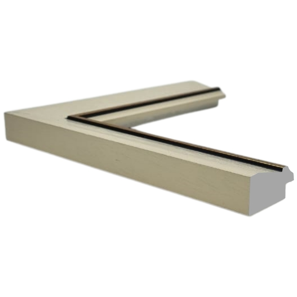 PS Moulding W 41 X H 20 X L 2900mm Cream Gold/Black Lines