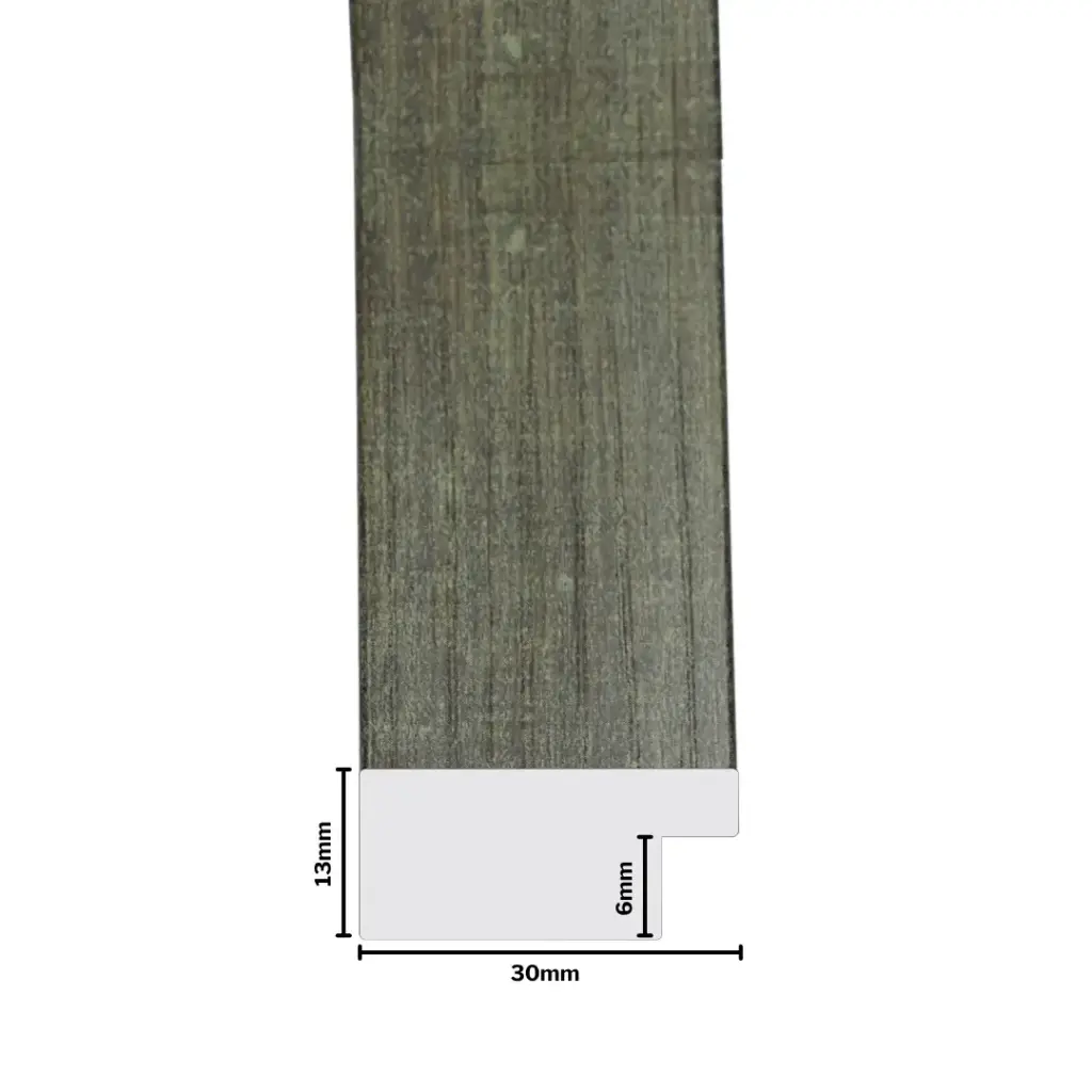 PS Moulding W 30 X H 13 X L 2900mm Brown White Wash