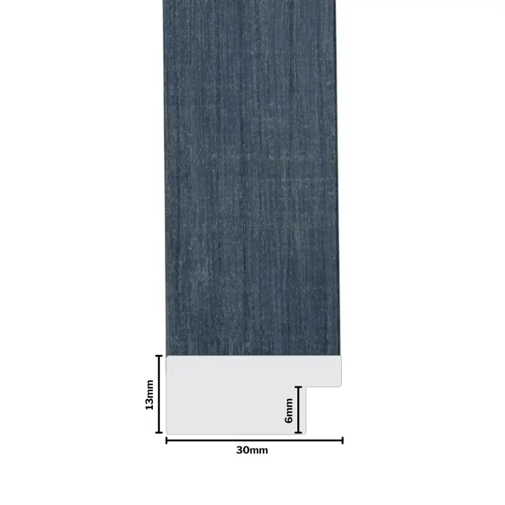 PS Moulding W 30 X H 13 X L 2900mm Pale Blue White Wash